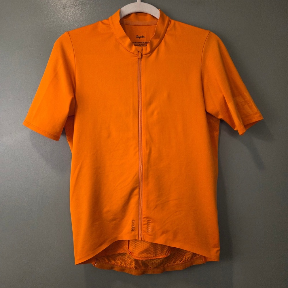 Rapha Women's Pro Team Mid Weight Jersey Cycling Full Zip Orange Size L